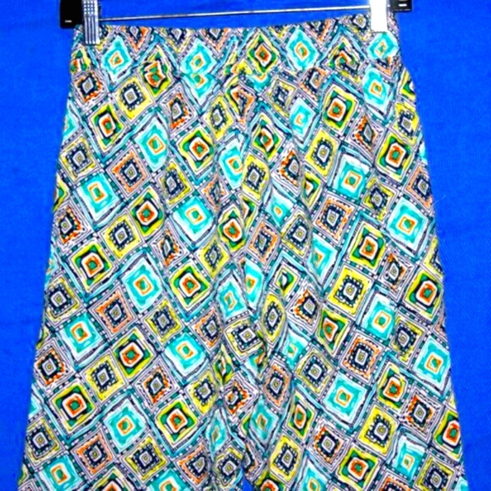 Chances R Multi-Color Geometric Print Palazzo Pants M